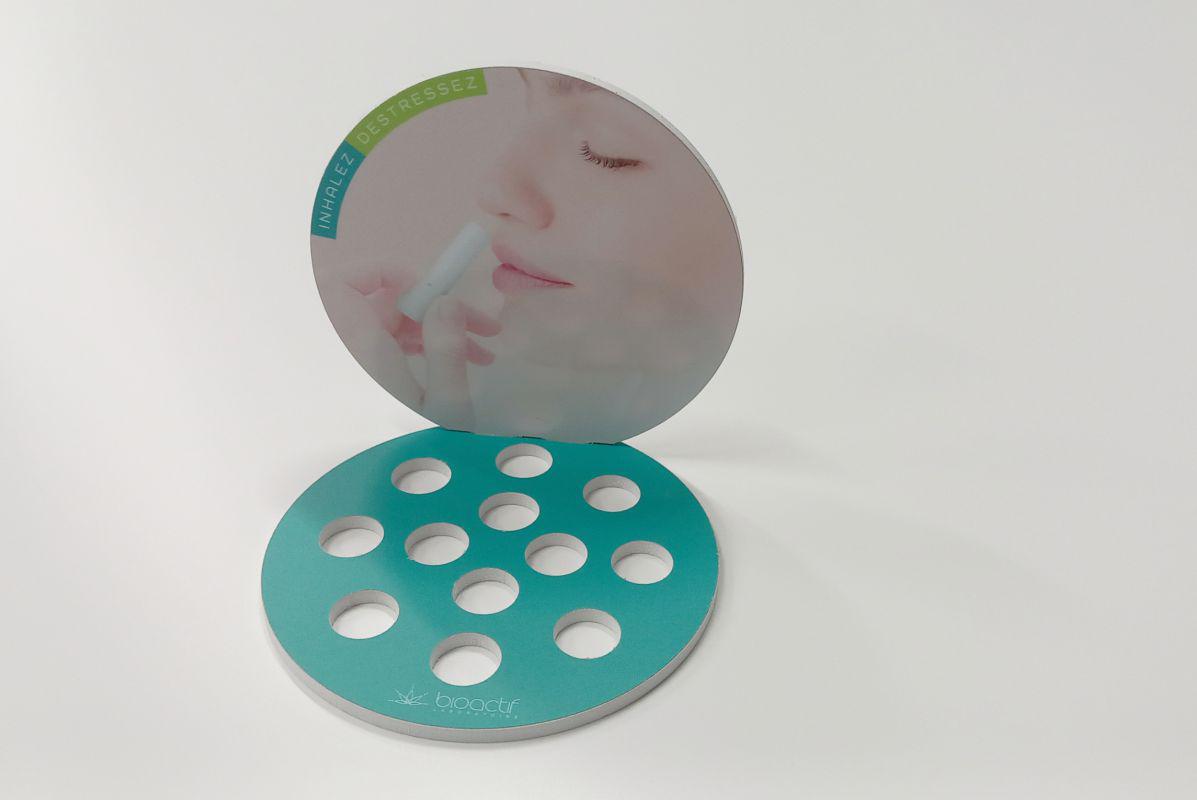 découpe et fraisage PLV en PVC expansé 5 mm